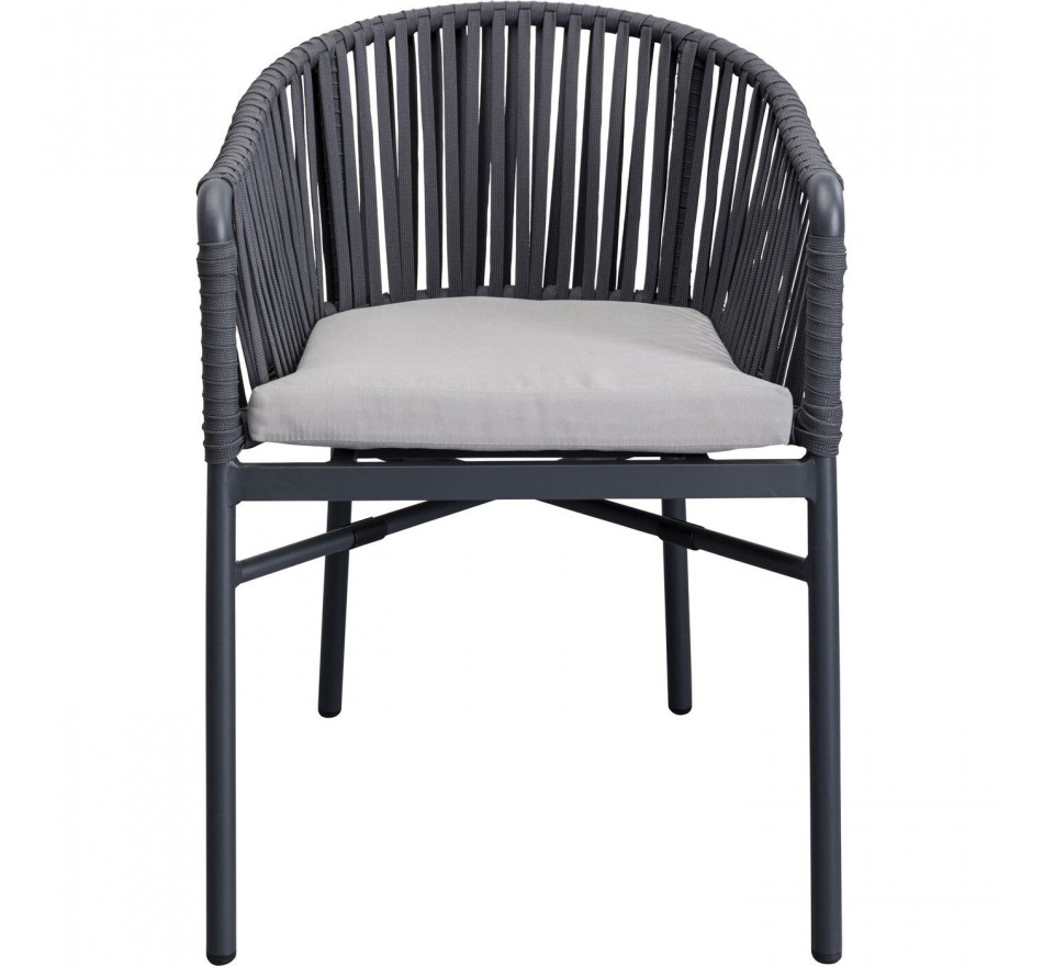 Tuinstoel met armleuningen Santanyi grijs Kare Design