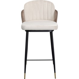 Chaise de bar Hojas beige