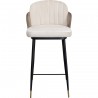Tabouret de bar Hojas velours beige et taupe Kare Design