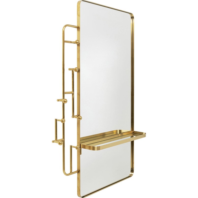 Porte-manteau miroir Tristan 150x76cm doré Kare Design