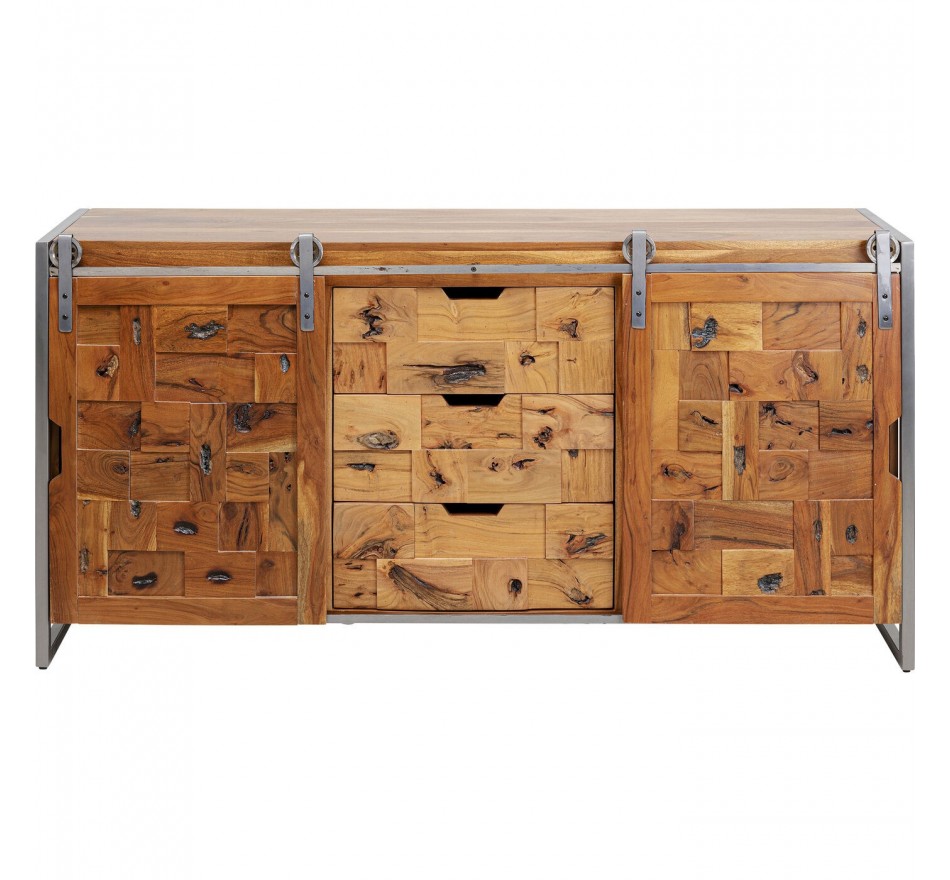 Acacia and steel sideboard Vancouver Kare Design