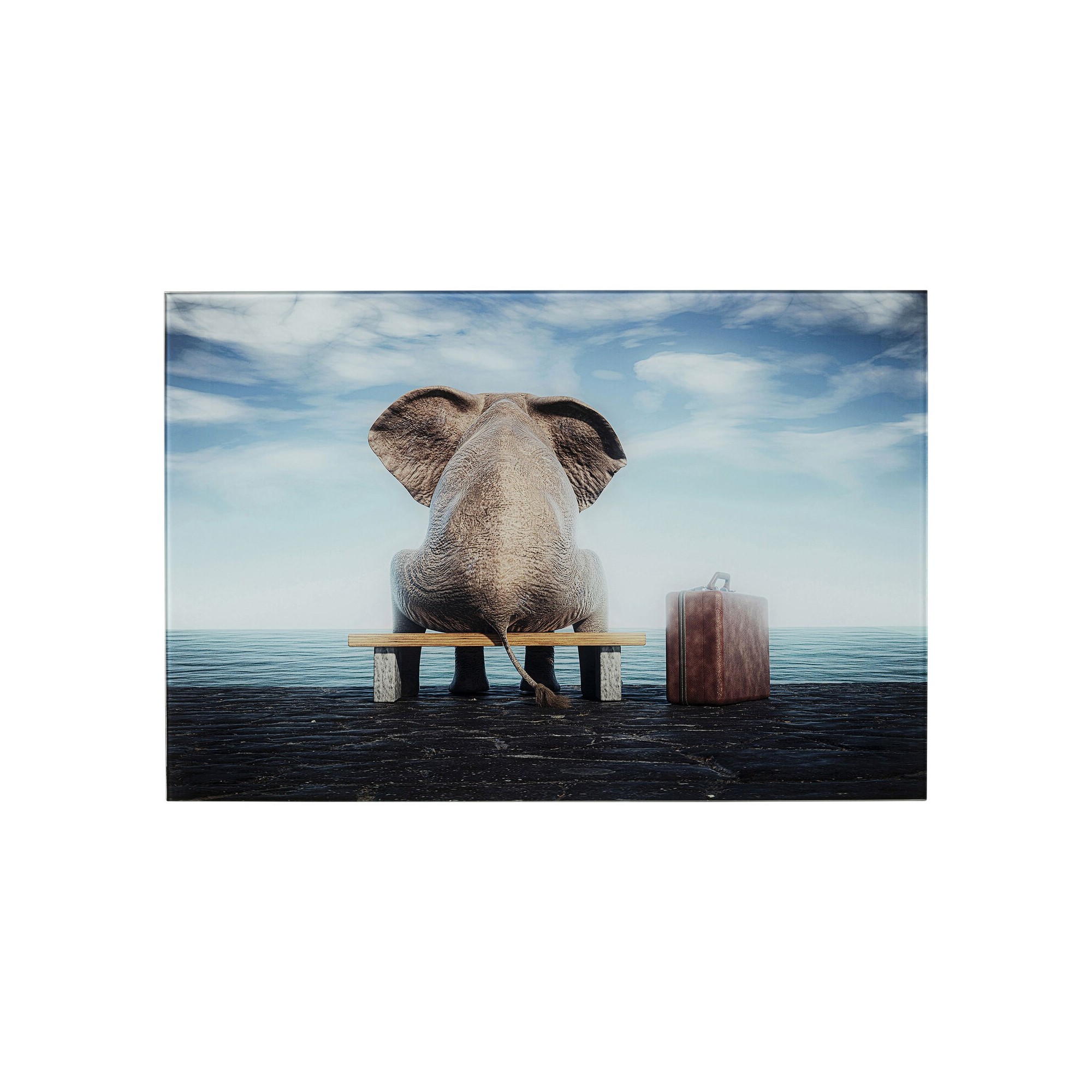 Tableau verre Elephant Journey 60x40cm