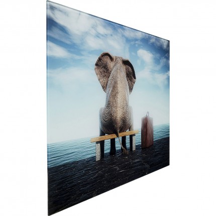 Wandfoto olifanten koffer 60x40cm Kare Design