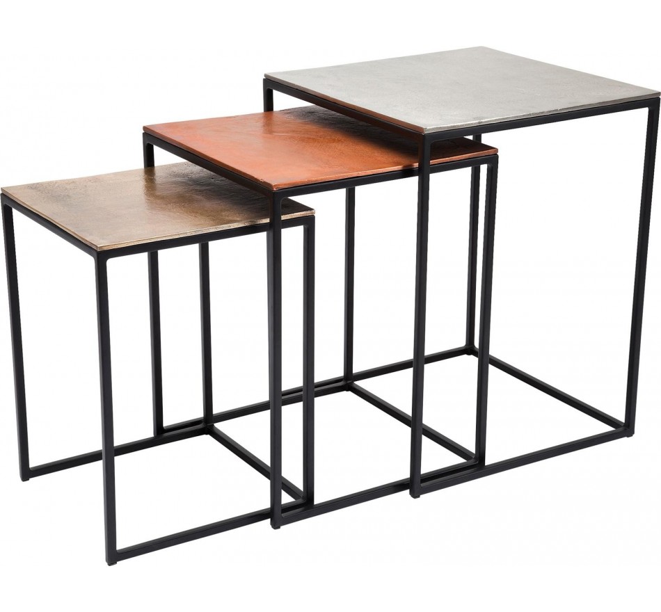 Table d'appoint loft Square Vintage (3/set) Kare Design 