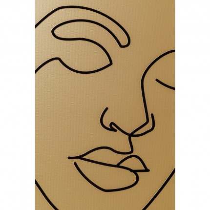 Schilderij Faccia Arte driekleurig 90x120cm Kare Design