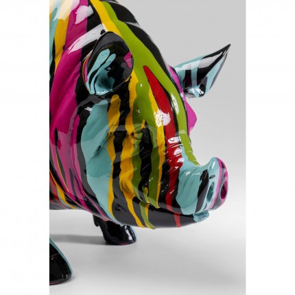 Decoratie zwart varken verfdruppels Kare Design