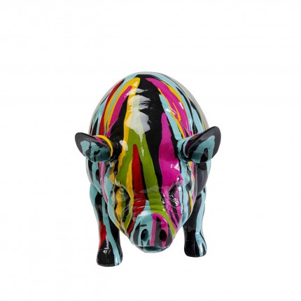 Deco black pig paint drips Kare Design