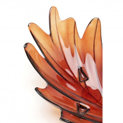 Bowl red leaf 49cm Kare Design