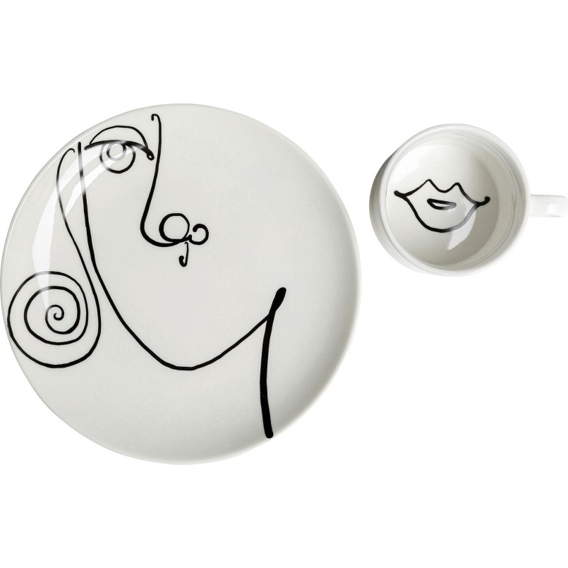 Tasses Viso Donna set de 4 Kare Design