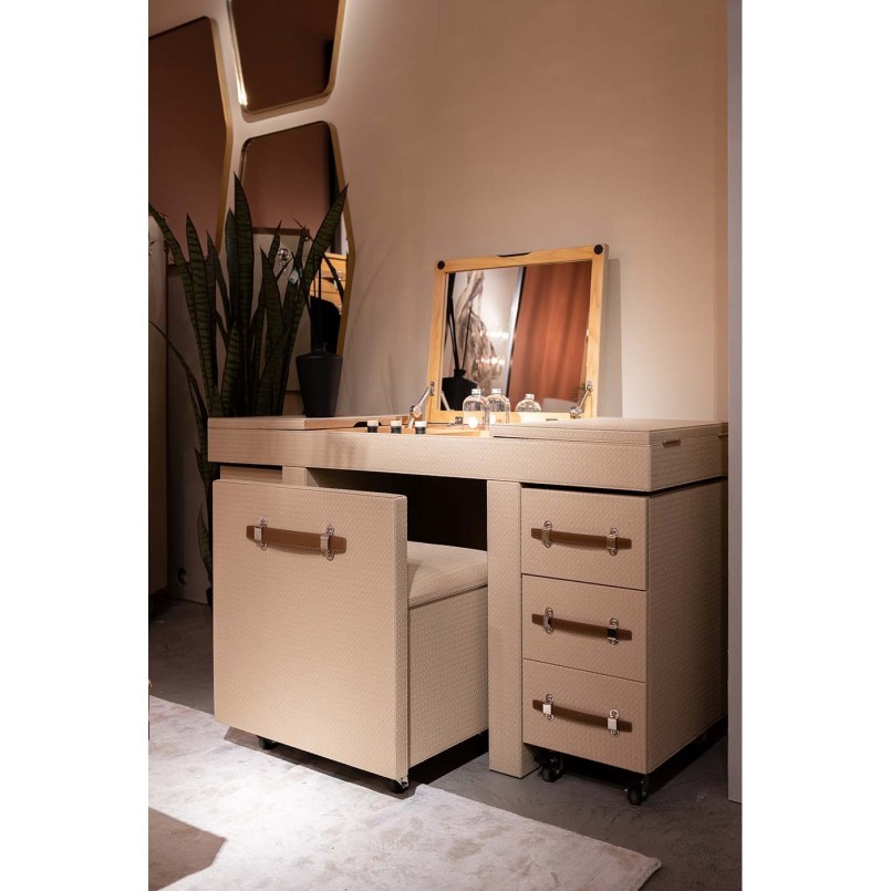 Coiffeuse Combinaison Venezia (rangements + siege) Kare Design