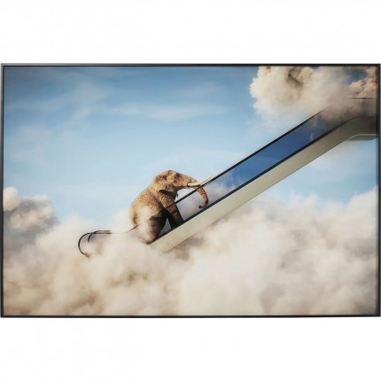 Framed Picture elephant escalator 150x100cm Kare Design