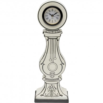 Table Clock Favola white and black Kare Design