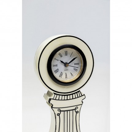 Table Clock Favola white and black Kare Design