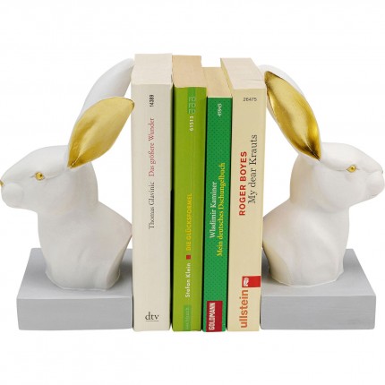 Bookend rabbit white and gold (2/Set) Kare Design