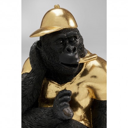 Decoratie monkey zwart and goud Kare Design