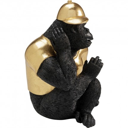Decoratie monkey zwart and goud Kare Design