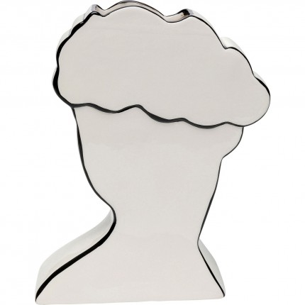 Vase Favola lady bust black and white Kare Design