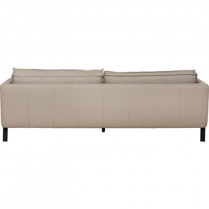 Couch Victor 3-Seater leather grey Kare Design