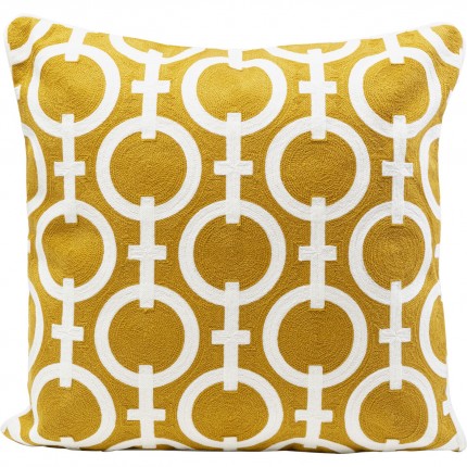 Cushion Catena Chain yellow and white Kare Design