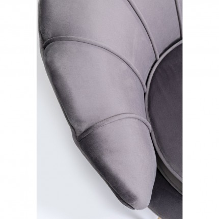 Sofa Water Lily 2-Seater Grey velvet gold Kare Design