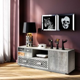 Tableau mirror Skull 100x100 cm Kare Design