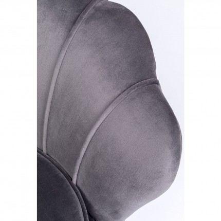 Fauteuil Water Lily fluweel grijs Kare Design