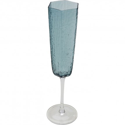 Champagne Glass Cascata blue (6/Set) Kare Design