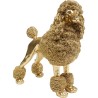 Figurine décorative Mrs Poodle doré 34cm