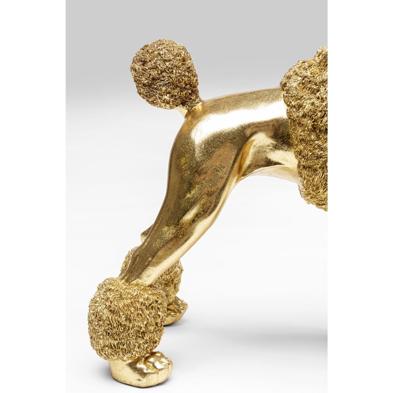 Figurine décorative Mrs Poodle doré 34cm
