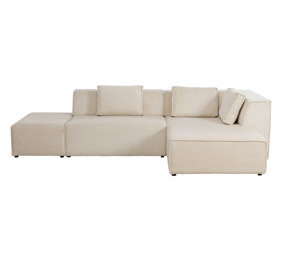 Hoekbank Infinity Cord creme rechts Kare Design