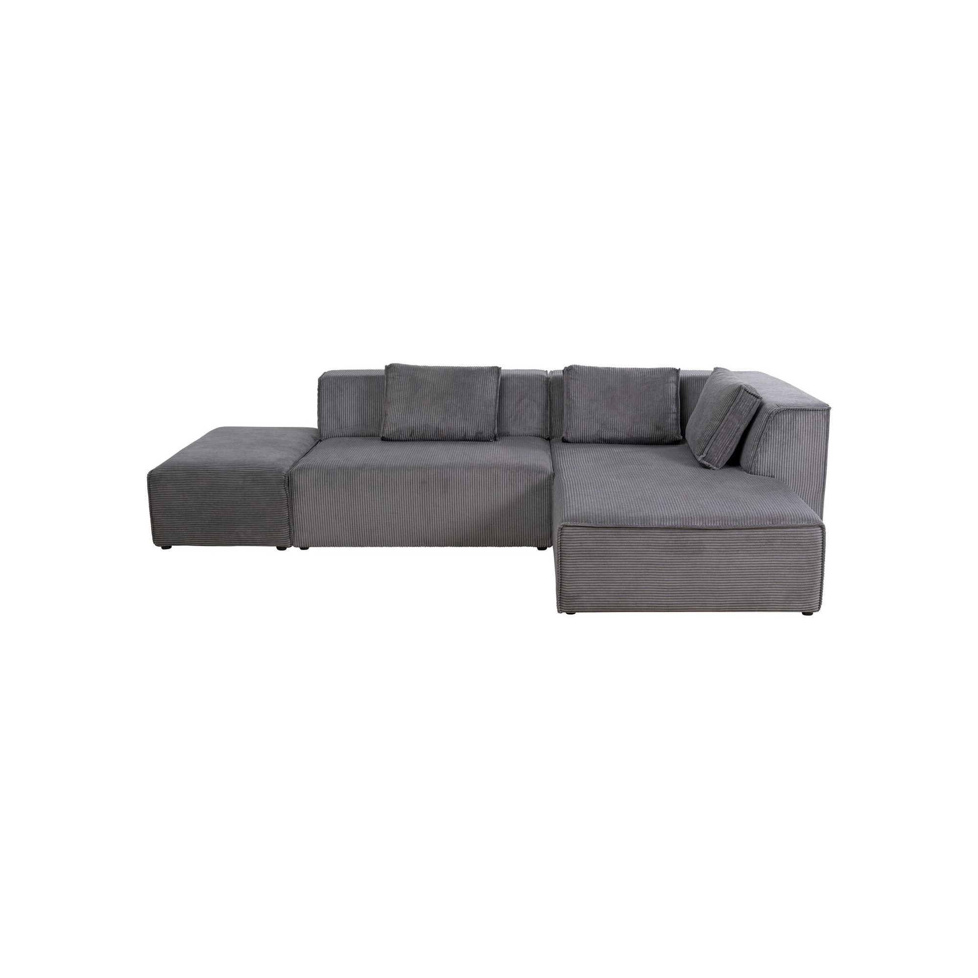 Corner Sofa Infinity Ottomane Cord Grey Right