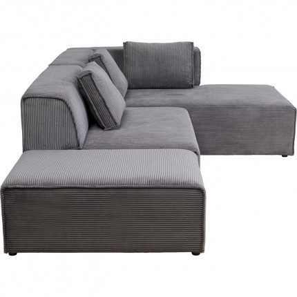 Corner Sofa Infinity Cord Grey Right Kare Design