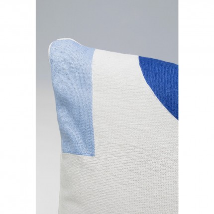 Kussen Forma blauw en wit 50x50cm Kare Design