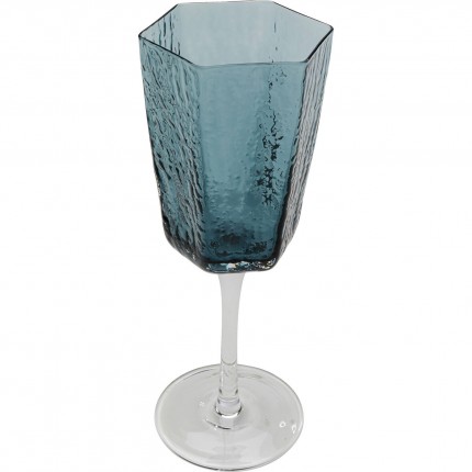 Wijnglazen Wit Cascata blauw (6/Set) Kare Design