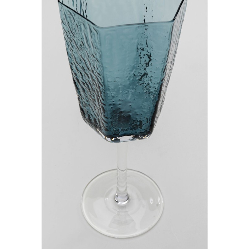 Verres à vin blanc Cascata bleus set de 4 Kare Design