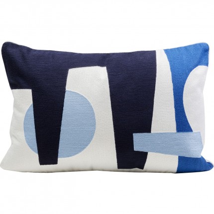 Cushion Forma blue and white 60x40cm Kare Design