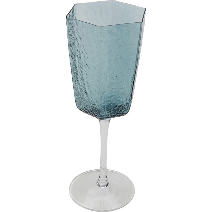 Verres à vin rouge Cascata bleus set de 4 Kare Design