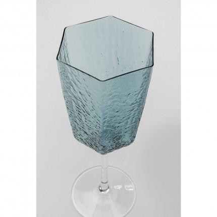 Red Wine Glass Cascata blue (6/Set) Kare Design