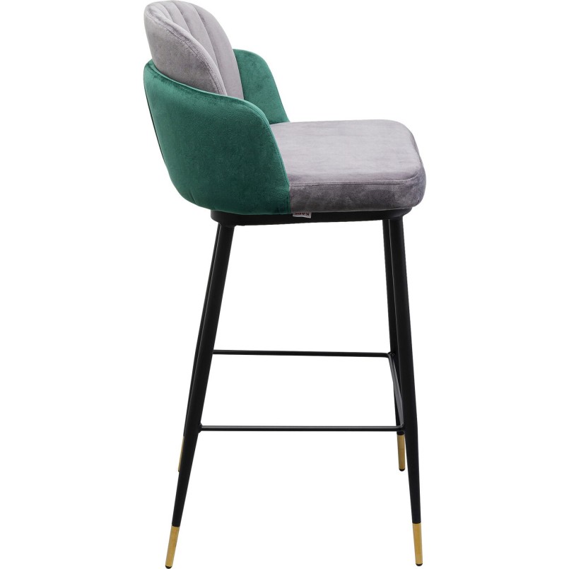 Chaise de bar Hojas gris