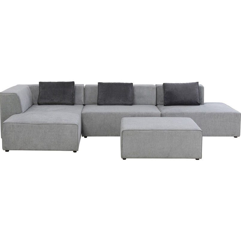 Canapé d'angle Infinity Atlanta gris gauche Kare Design