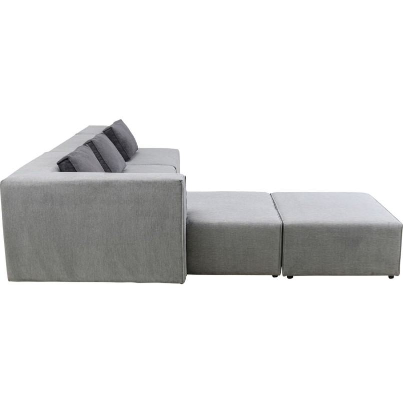 Canapé d'angle Infinity Atlanta gris gauche Kare Design