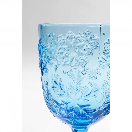 Wijnglazen Ice Flowers blauw (6/Set) Kare Design