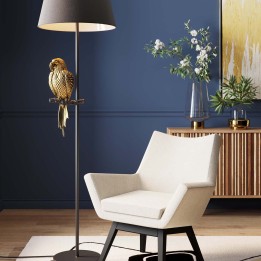 Lampadaire Animal Parrot doré 176cm