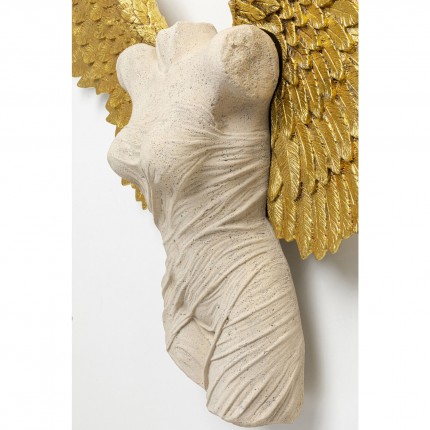 Wall Decoration Woman Bust Golden Wings 124x71cm Kare Design