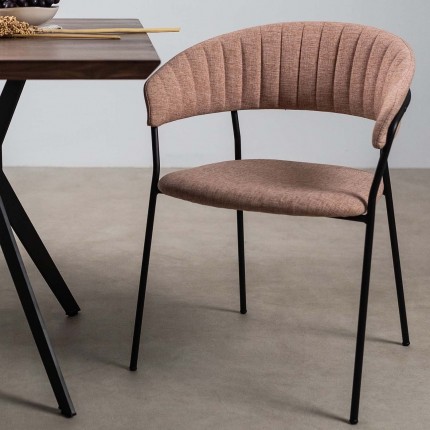 Chair with armrests Belle pink Kare Design