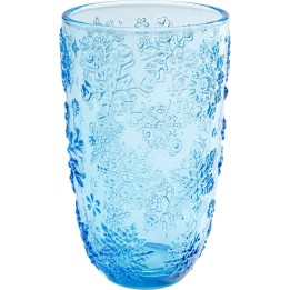 Verre à eau Ice Flowers bleu