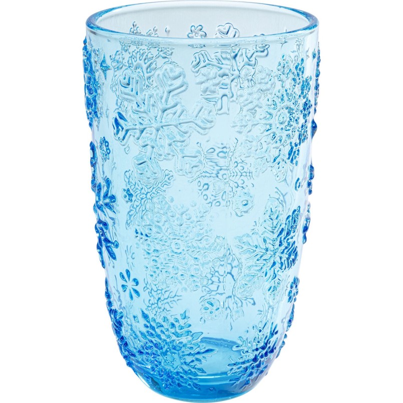 Verres à eau Ice Flowers bleus set de 4 Kare Design