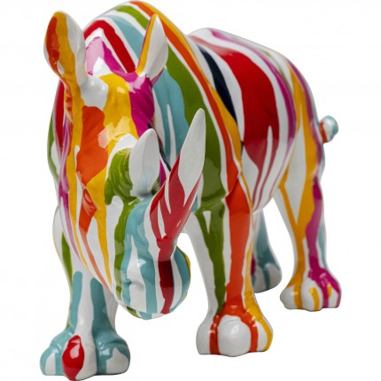 Deco rhino paint drips 34cm Kare Design