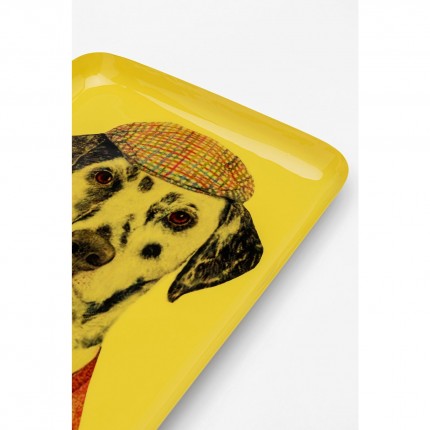Tray Ego yellow Dalmatian Kare Design