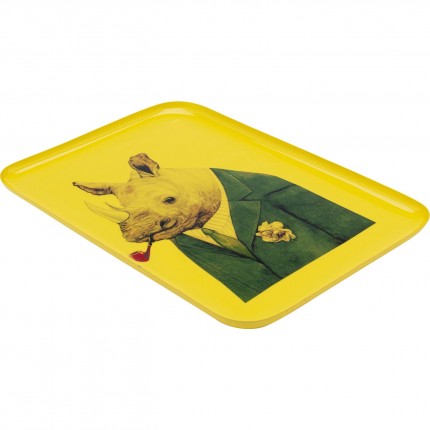 Tray Ego yellow rhinoceros Kare Design